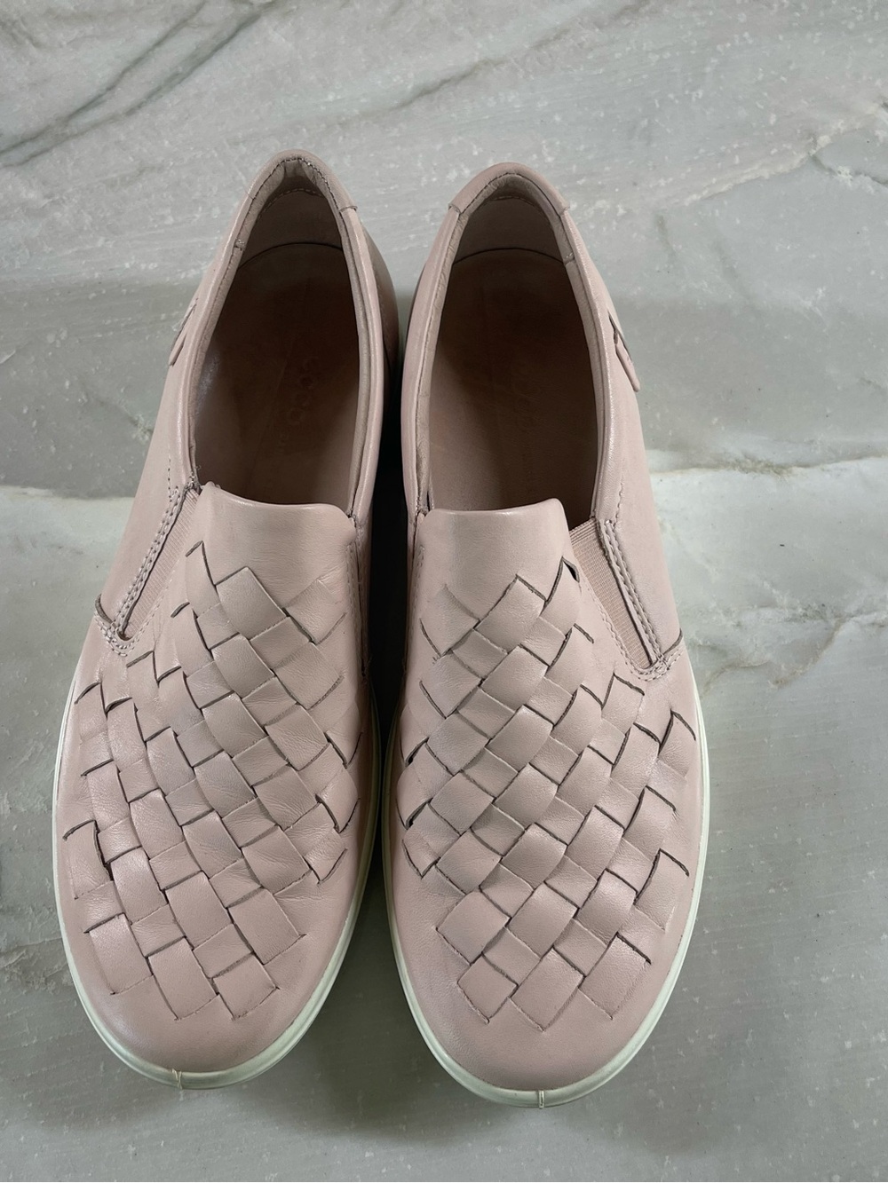 Ecco Women’s Woven Slip-On Flats - Light Pink